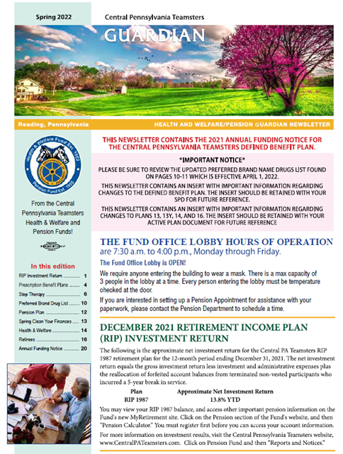 Spring 2022 Newsletter